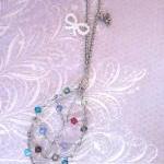 Silver Wire Leaf Of Colors Necklace..
